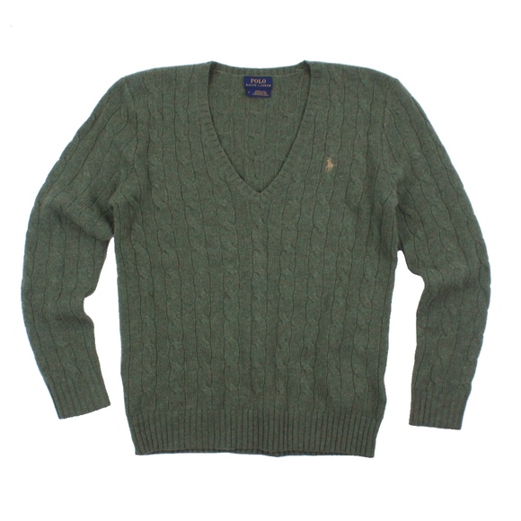 Polo Ralph Lauren Sweaters - Polo RALPH LAUREN Size M Olive Cable Knit Sweater
